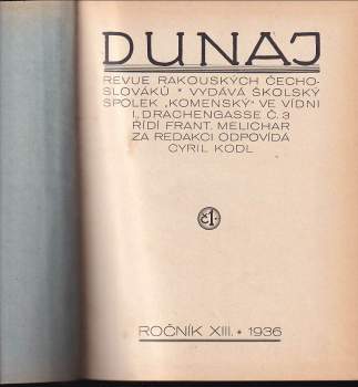 Emil Kališ: Dunaj, ročníky X. - XIII. (1933 - 1936)