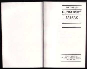 Walter Lord: Dunkerský zázrak