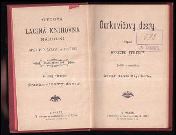 Ferenc Herczeg: Ďurkovičovy dcery