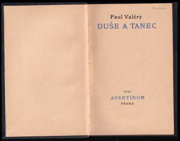 Paul Valéry: Duše a tanec