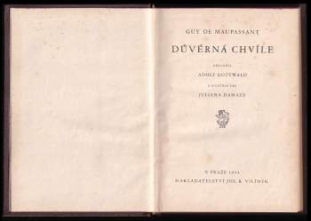 Guy de Maupassant: Důvěrná chvíle