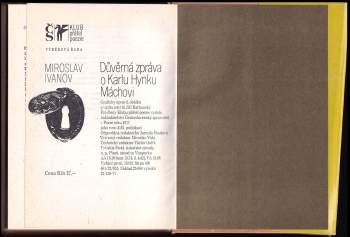 Miroslav Ivanov: Důvěrná zpráva o Karlu Hynku Máchovi