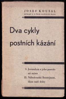 Dva cykly postních kázání