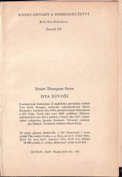 Ernest Thompson Seton: Dva divoši