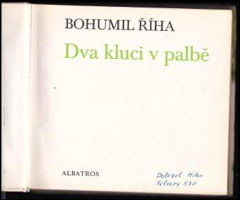 Bohumil Říha: Dva kluci v palbě
