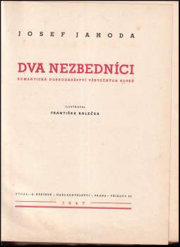 Josef Jahoda: Dva nezbedníci