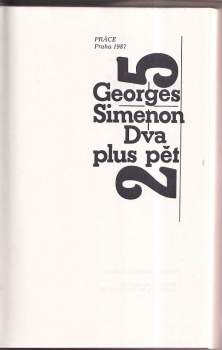 Georges Simenon: Dva plus pět