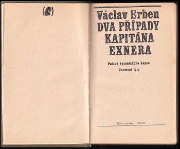 Václav Erben: Dva případy kapitána Exnera