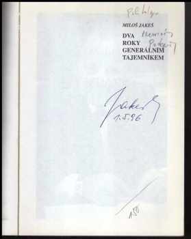 Miloš Jakeš: Dva roky generálním tajemníkem