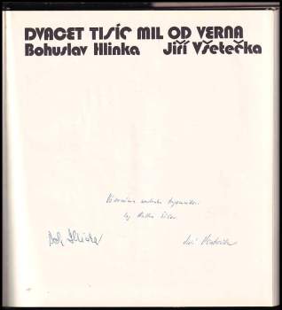 Bohuslav Hlinka: Dvacet tisíc mil od Verna