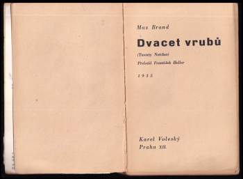 Max Brand: Dvacet vrubů