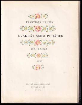 František Hrubín: Dvakrát sedm pohádek