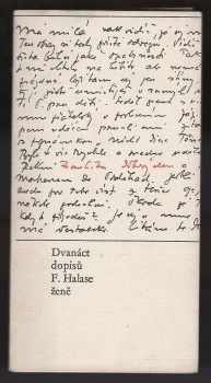 František Halas: Dvanáct dopisů ... ženě