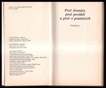 Gabriel García Márquez: Dvanáct povídek o poutnících