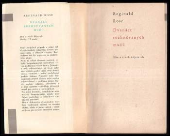 Reginald Rose: Dvanáct rozhněvaných mužů