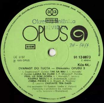 Various: Dvanásť Do Tucta - Diskotéka Opusu 3