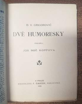Dmitrij Vasil'jevič Grigorovič: Dvě humoresky