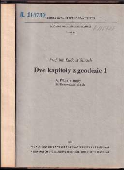 Ľudovít Minich: Dve kapitoly z geodézie
