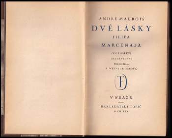 André Maurois: Dvě lásky Filipa Marcenata