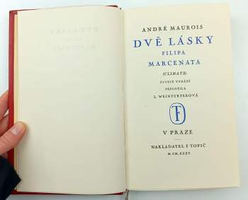 André Maurois: Dvě lásky Filipa Marcenata