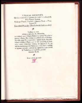 František Palacký: Dvě latinské řeči z roku 1817