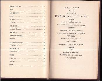 Josef Hora: Dvě minuty ticha