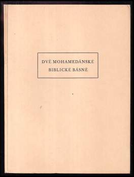 Dvě mohamedánské biblické básně