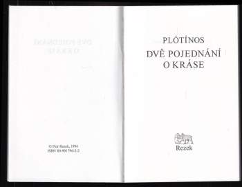 Plótínos: Dvě pojednání o kráse