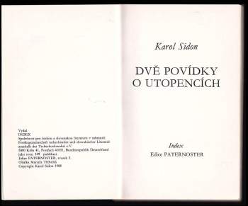 Karol Sidon: Dvě povídky o utopencích