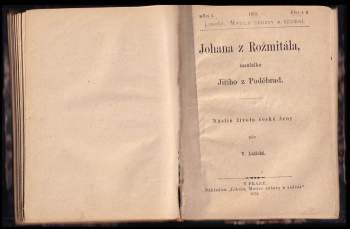 Věnceslava Lužická: Johana z Rožmitála, manželka Jiřího z Poděbrad