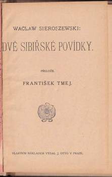 Wacław Sieroszewski: Dvě sibiřské povídky