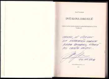 Josef Formánek: Dvě slova jako klíč