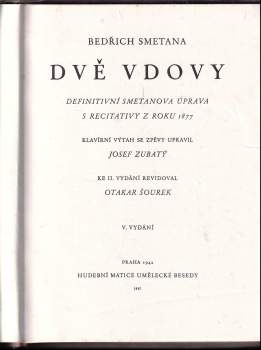 Bedřich Smetana: Dvě vdovy