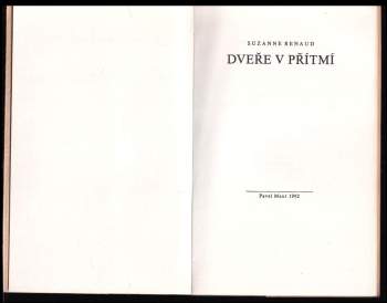 Suzanne Renaud: Dveře v přítmí
