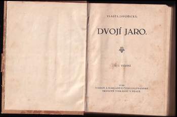 Vlasta Javořická: Dvojí jaro