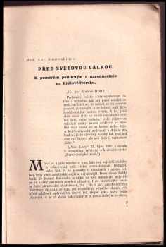 Dvůr Králové nL. v době světové války : místní kronika pohnutých let 1914-18 : ve třech dílech. Díl 1, Mobilisace.