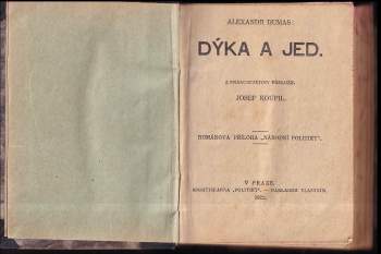 Alexandre Dumas: Dýka a jed