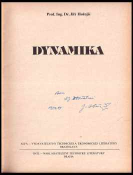 Jiří Hořejší: Dynamika