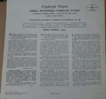 Frédéric Chopin: Dzieła Wszystkie / Wszystkie Mazurki Vol. III
