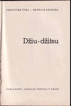 František Šíma: Džiu-džitsu
