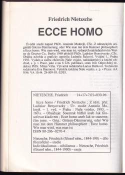 Friedrich Nietzsche: Ecce homo