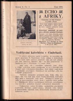 Echo z Afriky - Ročník X. (čísla 2-12), Ročník XI. (čísla 1-12), Ročník XII. (čísla 1-12)