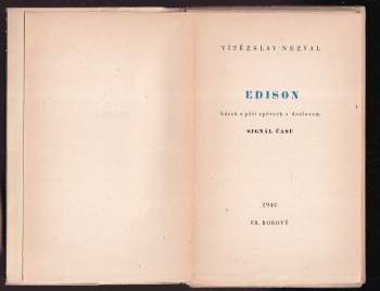 Vítězslav Nezval: Edison