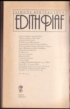Simone Berteaut: Edith Piaf