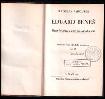 Jaroslav Beneš: Eduard Beneš