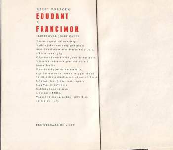 Karel Poláček: Edudant a Francimor