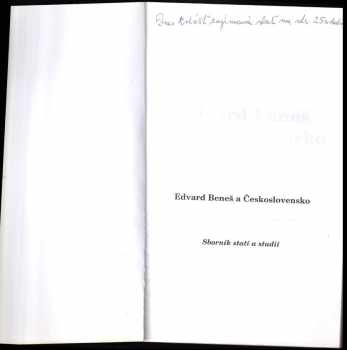 Josef Haubelt: Edvard Beneš a Československo