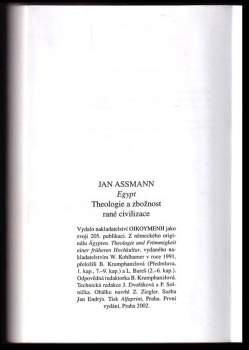 Jan Assmann: Egypt