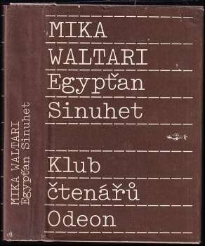 Egypťan Sinuhet : patnáct knih ze života lékaře - Mika Waltari (1989, Odeon) - ID: 842262
