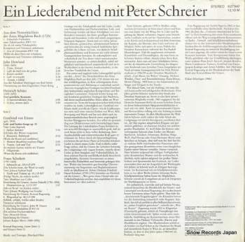 Peter Schreier: Ein Liederabend Mit Peter Schreier